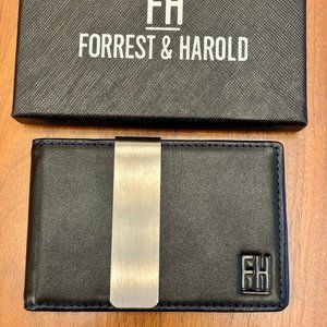 New In Box Forrest & Harold Leather Wallet with Money Clip